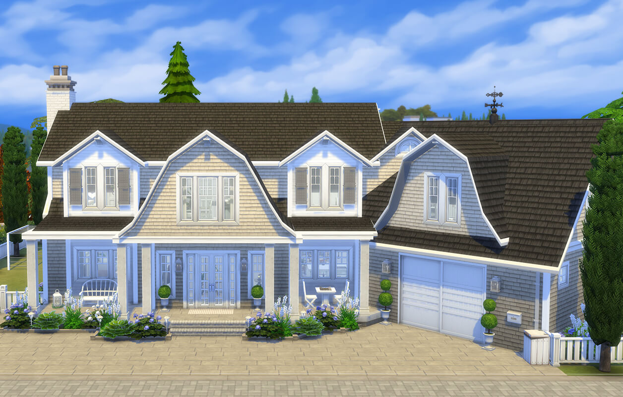 Sims 4 Coastal New England style house